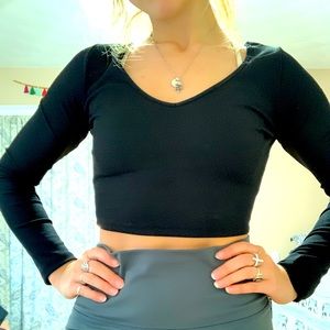 **SOLD** Forever 21 black crop top size small